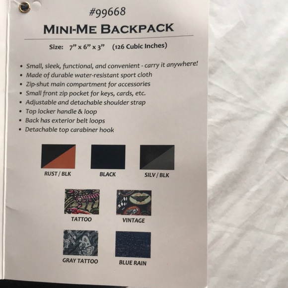 Mini Harley Davidson Backpack Rust / Black Genuine - Picture 8 of 9